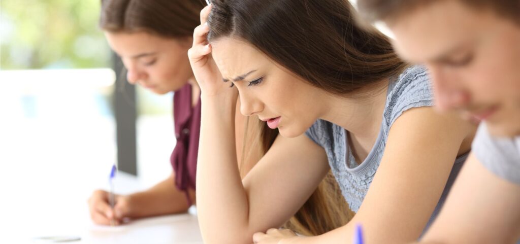 a la hora de presentar un examen te quedas en blanco